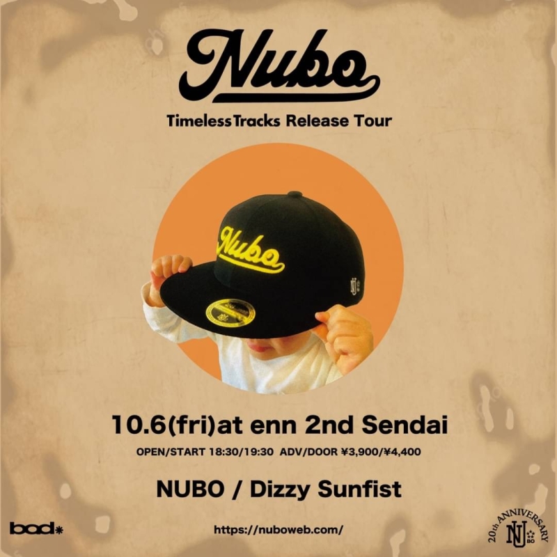 NUBO BEST ALBUM "Timeless Tracks" ReleaseTour 10/6仙台のゲストバンド解禁！1696003960