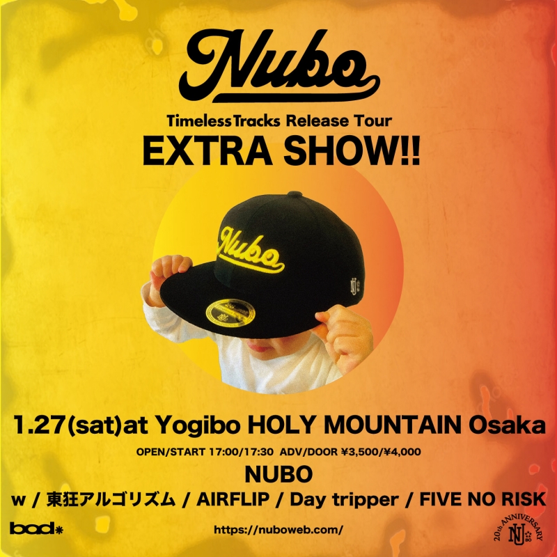 NUBO BEST ALBUM "Timeless Tracks" ReleaseTour EXTRA SHOW!!詳細発表！[1/27大阪Yogibo HOLY MOUNTAIN]1708718470